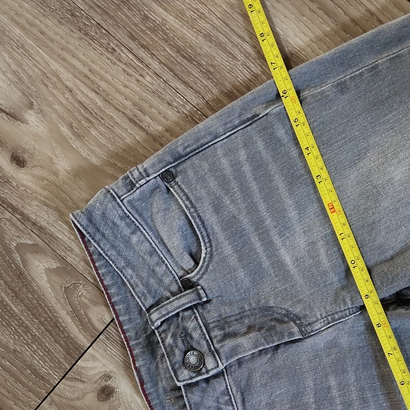 Signature Gray Denim Mid-Rise Stretch Ankle Length Jeans Women's 2 - Picture 11 of 14